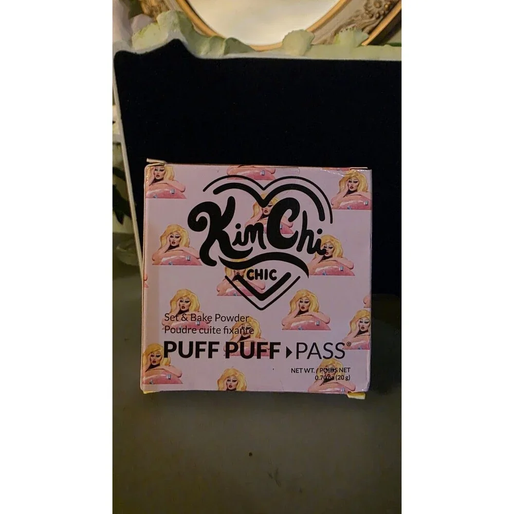 Kim Chi Chic PUFF PUFF PASS Bake & Set Powder 09 PINK ROSE Loose Face Makeup New